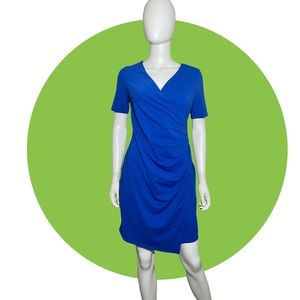 Adrianna Papell size 6 Petite Ruched body con stretchy dress